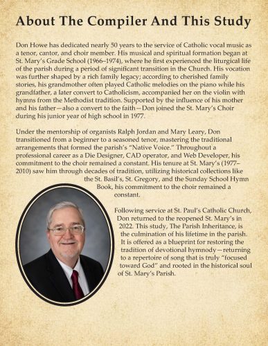 About the Author A brief introduction to the author’s fifty years of choral service.