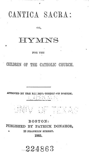 Cantica Sacra, 1865