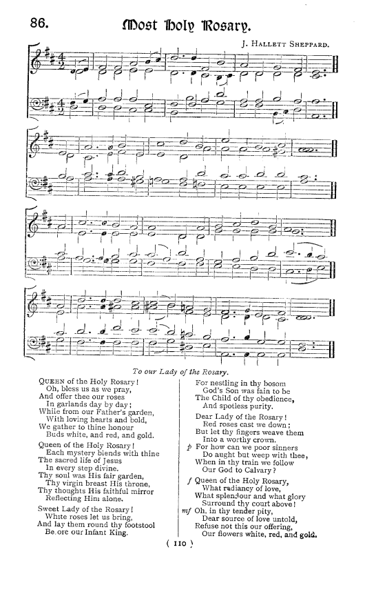 Catholic Hymns, 1898
